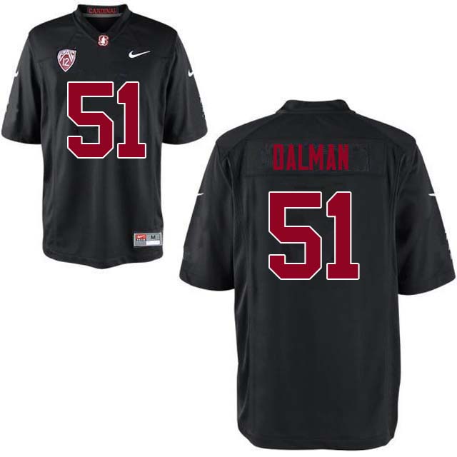 Men Stanford Cardinal #51 Drew Dalman College Football Jerseys Sale-Black